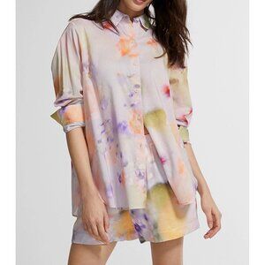 Scotch & Soda Amsterdam In Bloom Ladies Watercolor Loose Fit Blouse EU40 US L